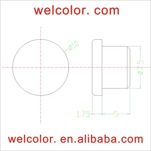 Alat pijat wajah karet silikon Food Grade, pemegang tembaga giok rol alat kecantikan struktur Internal steker segel penggunaan 7.5 7 mm lubang