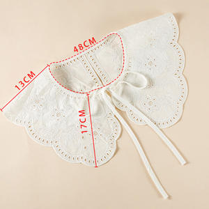 Accessori per Abbigliamento Multifunzionali in Poliestere e Cotone, Scialle in Pizzo Ricamato Solubile in Acqua Staccabile per Ragazze, Colletto Decorativo - Product Image 2
