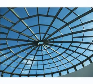 Morden Design Galvanized Steel Space Frame Church With Dome Skylight Roof