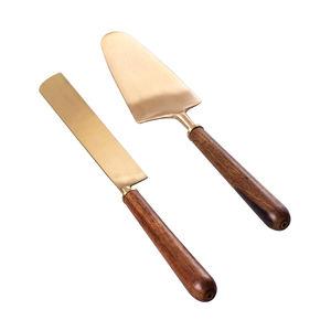 ZNZ CRAFT Juego de Cuchillos para Queso de Acero Inoxidable Dorado de Alta Calidad con Mango Metálico, Herramientas Modernas y Sostenibles para Cortar Queso - Product Image 6