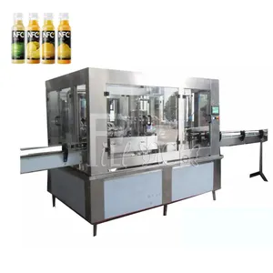 3 in 1 6000BPH Washing Filling Capping Juice Filling Machine / Line / Unit for Plastic Bottle Juice Round or Square Bottle