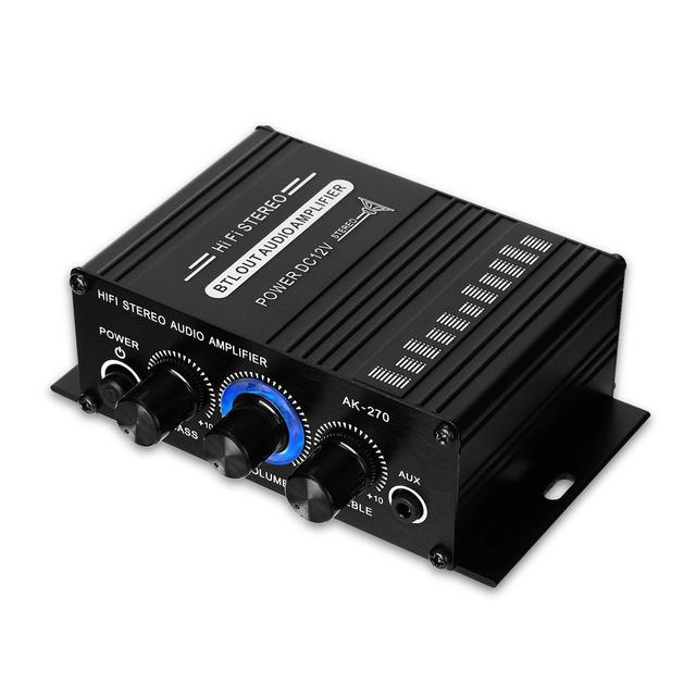 Woopker AK270 Digital Audio Amplifier HIFI Dual Channel Stereo AUX Input Mini Portable Car Home Audio Power Amplifier