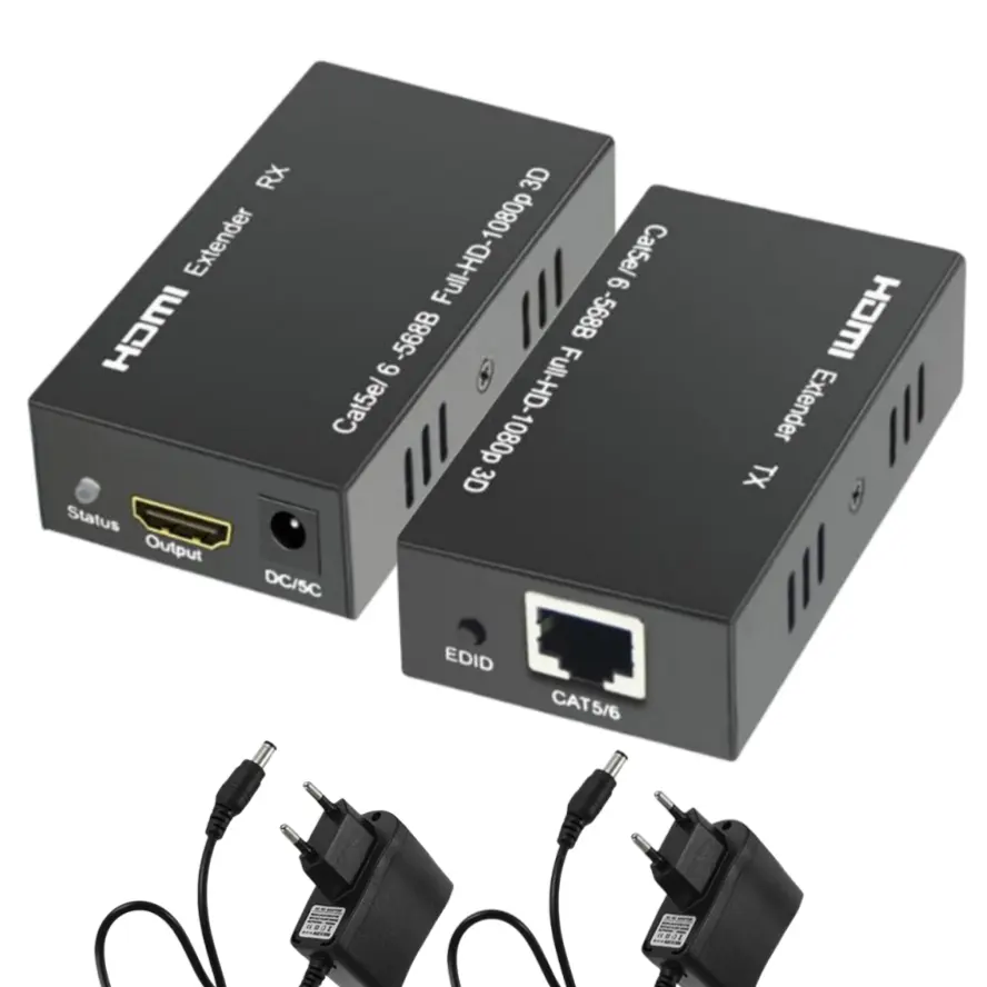 60 м HDMI удлинитель Cat5e Cat 6 Ethernet IP TCP сигнал HD в Lan преобразователь 1080p 3D передатчик TX RX