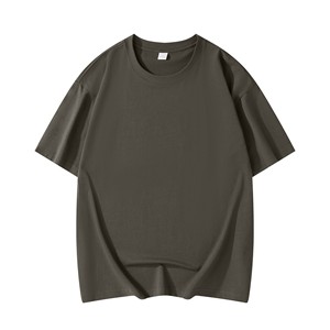 เสื้อยืดคอตตอนหนาน้ำหนักมากสำหรับผู้ชาย แบบสั่งทำพิเศษ 26S เส้นด้ายคู่ ปักโลโก้ตามสั่ง ทรงโอเวอร์ไซส์ แขนสั้น แฟชั่น น้ำหนัก 290 กรัม - Product Image 4