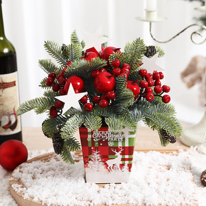 <span class=keywords><strong>Mini</strong></span> Arrangement <span class=keywords><strong>de</strong></span> Table <span class=keywords><strong>de</strong></span> Noël, Décoration Artificielle <span class=keywords><strong>de</strong></span> Branche <span class=keywords><strong>de</strong></span> <span class=keywords><strong>Pin</strong></span> avec Baies et Pommes, Centre <span class=keywords><strong>de</strong></span> Table <span class=keywords><strong>de</strong></span> Noël pour la Décoration <span class=keywords><strong>de</strong></span> Fêtes à Domicile - Product Image 6