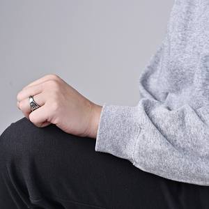 Retro Rhinoceros Head Titanium Steel <b>Ring</b> Men's Fashion Jewelry Self Defense Bottle Opener Multi Functional Animal Design - Product Image 4