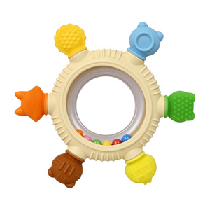 Jouet hochet pour bébé, jouet sensoriel à mâcher de qualité alimentaire, sûr pour la bouche, pour soulager les douleurs de dentition des nouveau-nés et des nourrissons - Product Image 1