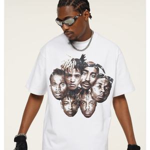 T-shirt Premium de Haute Qualité 100% Coton 210gsm, T-shirt Premium Surdimensionné, Impression Sérigraphique en Relief du Logo, T-shirt Uni pour Hommes - Product Image 2