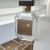 Étiquettes adhésives imperméables personnalisées pour les flacons de parfum et de dentifrice, papier couché, impression sérigraphique, formes et tailles personnalisées