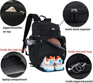 Échantillon gratuit, vente en gros, sac à dos de sport imperméable de grande capacité, personnalisé pour le football, le basketball, la salle de sport - Product Image 4