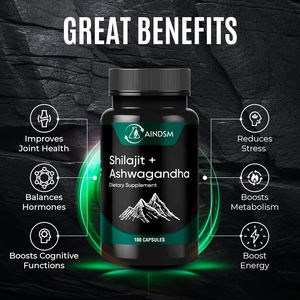Cápsulas de alta calidad Shilajit Boost Fertility Cápsula Himalayan Shilajit Cápsula Maca Root Ashwagandha Shilajit Support Cápsula inmune - Product Image 4