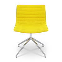 Chaise de salle à manger pivotante en aluminium à base 4 étoiles, pour la maison, le bureau, l'hôtel, le café, le salon et la chambre à coucher (vente en gros)
