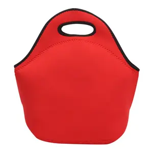 販促用カスタムロゴ洗えるネオプレン防水断熱クーラーバッグ大人の子供のためのジッパー付きの小さなネオプレンランチバッグ