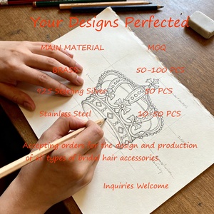Fascia per Capelli Nuziale Personalizzata in <span class=keywords><strong>Argento</strong></span> Sterling <span class=keywords><strong>925</strong></span> Placcato Oro 14K con Perle e Pizzo, Corona per Capelli Fatta a Mano, Copricapo Personalizzato - Product Image 4
