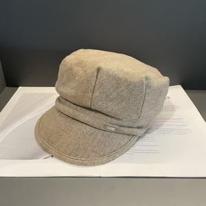 Octagonal Hat Women Cotton <b>Coffee</b> Gray Khaki Fall 2025 Newsboy Cap Fashionable Autumn Wear - Product Image 4