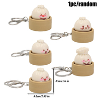 Dumpling Smile Keyboard Fidget Toy Clicker for Adults Stress Relief Sensory Toy Funny Squeeze Keychains Office Anxiety Relief