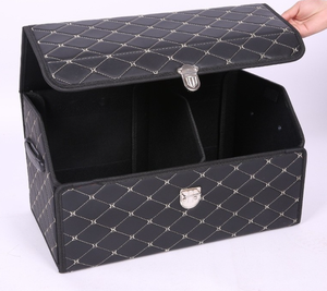 Organizador <span class=keywords><strong>de</strong></span> Maletero <span class=keywords><strong>de</strong></span> Coche Plegable Automático <span class=keywords><strong>de</strong></span> Cuero PU con Logotipo Personalizado, Pequeño y Grande, con Asa <span class=keywords><strong>de</strong></span> Anilla - Product Image 2