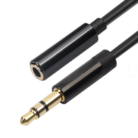 Câble audio en gros d'usine, mâle-femelle, 3 pôles, tressé en nylon, pour casque et instrument de musique