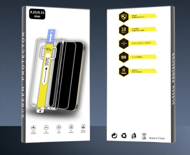9H Flat Anti-scratch Dust Free Easy Installation Tray Privacy Tempered Glass Screen Protectors for Mobile Phones for iPhone 17