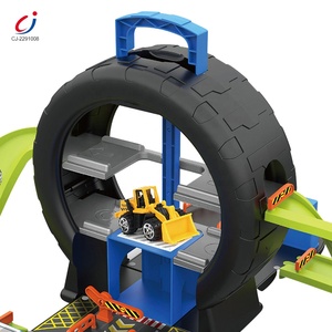 <span class=keywords><strong>Juguete</strong></span> de estacionamiento orbital Chengji, camión de aleación a escala 1:64, juego de <span class=keywords><strong>garaje</strong></span> de neumáticos de ingeniería, <span class=keywords><strong>juguete</strong></span> de ranura de estacionamiento ensamblado DIY - Product Image 3