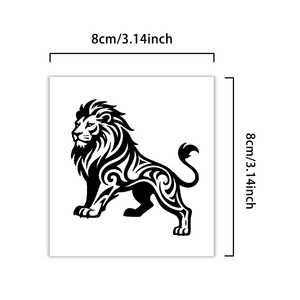 Tatuaggio Temporaneo Leone Maestoso, Semi-permanente, Impermeabile, Durata 2 Settimane, Adesivi per Tatuaggi Realistici a Base di Erbe - Product Image 2