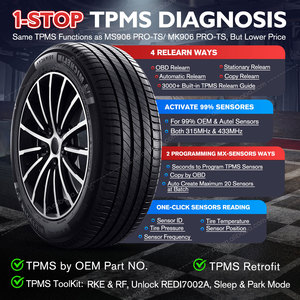 Autel MaxiCOM MK900TS 車両診断機 MK 900 TS 自動<span class=keywords><strong>TPMS</strong></span>センサー タイヤゲージ 全車種対応 OBD2スキャナーツール MK808 - Product Image 4