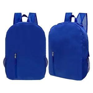 Wholesale Low Price Reusable Blue Back Pack Ripstop Custom Lightweight Nylon Scooter Day Foldable Backpack for Traveller