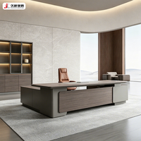 Meubles de bureau JIUSHUN, bureau de direction, bureau de patron, bureau de luxe en forme de L pour le bureau