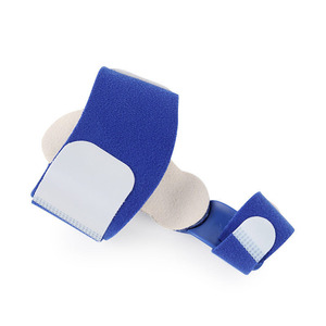 Correcteur d'hallux valgus taille unique blanc et bleu, séparateur d'orteils orthopédique pour la correction du gros orteil - Product Image 5