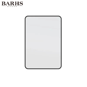 <strong>Rectangular</strong> Bathroom <strong>Mirror</strong> with Matt Black Paint Stainless Steel Metal Frame <strong>Mirror</strong> Manufacturers - Product Image 2