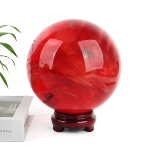 Esferas de Piedra Roja Fundida de Alta Calidad al por Mayor, Bolas de Cristal Grandes para Decoración del Hogar - Product Image 4