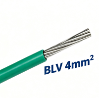 Cable conductor de aluminio sólido BLV, con aislamiento de PVC, cable para instalación fija en edificios, voltaje nominal 450/750V