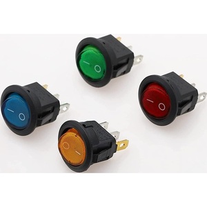 Interrupteur à bascule rond éclairé 12V 20A, lot de 20, options de couleurs pour usage électrique automobile - Product Image 2