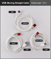 Câbles de sécurité antivol FARCTRL blancs avec capteur pour téléphones mobiles, interface Micro-USB, Type-C, Lightning et iPhone, en ABS