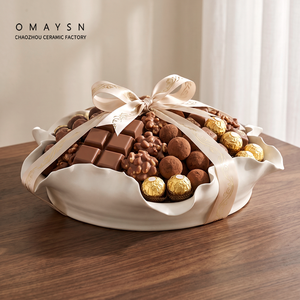 Omaysn Chocolate <strong>Plate</strong> <strong>Ceramic</strong> Fruit <strong>Plate</strong> <strong>Ceramic</strong> Fruit Shape <strong>Plates</strong> Fruit Shape <strong>Plate</strong> Set Multicolor Glazed Elongated Oval - Product Image 1