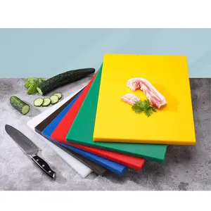 Grosir personalisasi bulat tebal tukang daging blok papan potong plastik untuk dapur