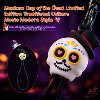 Cable de Carga Rápida de 60W USB C a USB C con Correa de Muñeca de Calavera, Regalo del Día de Muertos, para Viajes al Aire Libre
