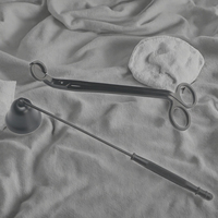 Coupe-mèche de bougie noire, éteignoir, boîtes d'emballage pour cire fondue, chauffe-bougie, ciseaux à mèche, accessoires de parfum, plateau à bougie