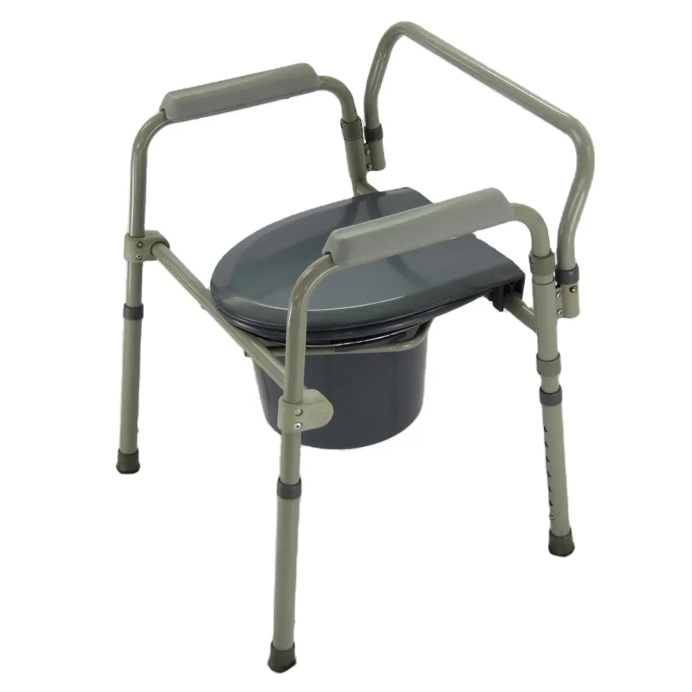 Factory price steel commode chair handicap toilet chair for disable