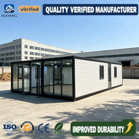 Maison conteneur modulaire préfabriquée extensible, écologique, de 20 pieds, prête à vivre, résistante au vent