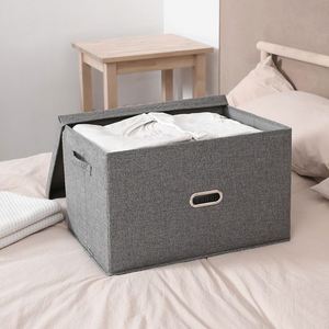 Fabric Rectangle Storage <b>Boxes</b> 28x28x28cm <b>Foldable</b> Washable Baskets for Toys Nursery Closet - Product Image 5