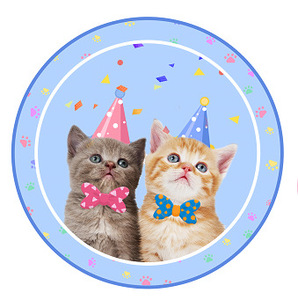 Artículos para Fiesta de Cumpleaños con Temática de Gatos, Juego de Vajilla Desechable para Fiesta - Product Image 3
