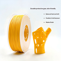 Filamen Printer 3D Matte TPU 95A 1.75mm Bahan Baku Impor Virgin Hasil Akhir Buram Rendah Kilap untuk Printer FDM