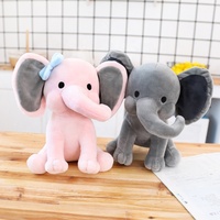 Peluches rembourrées, jouets doux pour bébés, éléphant rose en peluche