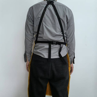 Tablier de protection en cuir de vachette résistant à la chaleur de 90 cm de long, niveau B, jaune, sécurité