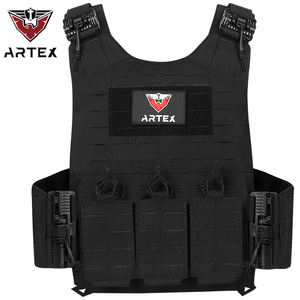 Gilet tactique porte-plaques en polyester 1000D, découpe laser MOLLE, gilet de protection pour entraînement personnel, imperméable, camouflage CP - Product Image 1