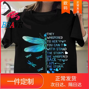 เสื้อยืดแฟชั่นผู้หญิงสไตล์ลำลองพิมพ์ลายกราฟิกสไตล์เรโทรสำหรับฤดูใบไม้ร่วง ขายส่งจากโรงงาน ทรงหลวม แขนสั้น - Product Image 2