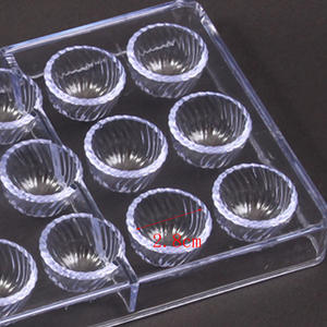 Moldes de Chocolate em Policarbonato Semi Esféricos Forma de Espiral 3D Molde de Barra de Chocolate Bandeja Plástica - Product Image 4