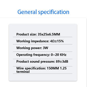 Speaker Cavity 4 ohm 8 ohm 3W 2W 3525/2535 <span class=keywords><strong>BOX</strong></span> Audio Speaker untuk Komputer Notebook Ultra-tipis - Product Image 5