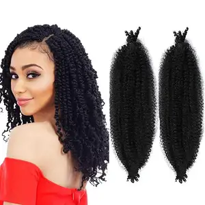 Groothandel Afro Kinky Fashion 18 Inch Pre Luskeed Deep Curly Twist Vlechten Gekleurde Gehaakte Hair Extensions Voor Zwarte Vrouwen